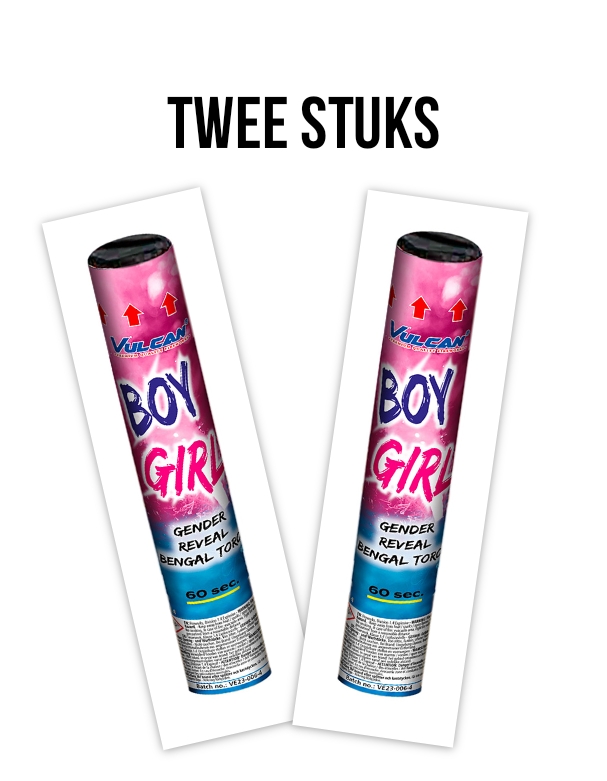 Bengal torch gender reveal blue 2 stuks